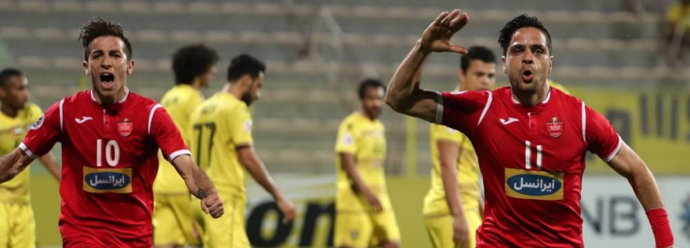 Kamal Kamyabinia (No. 11) scored the Reds’ only goal against Al Wasl on Tuesday.