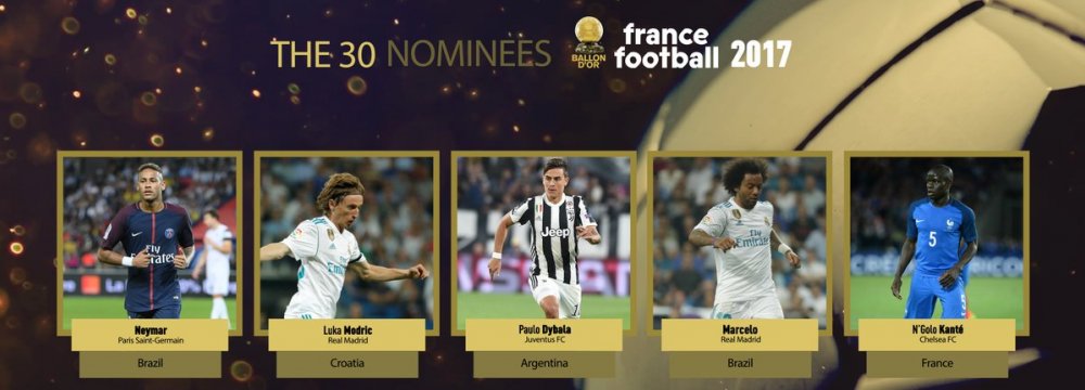 Ballon d’Or 30-Man Shortlist Announced 