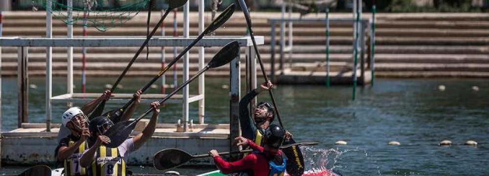 Canoe Polo combines canoeing and ball handling skills  with a contact team game.