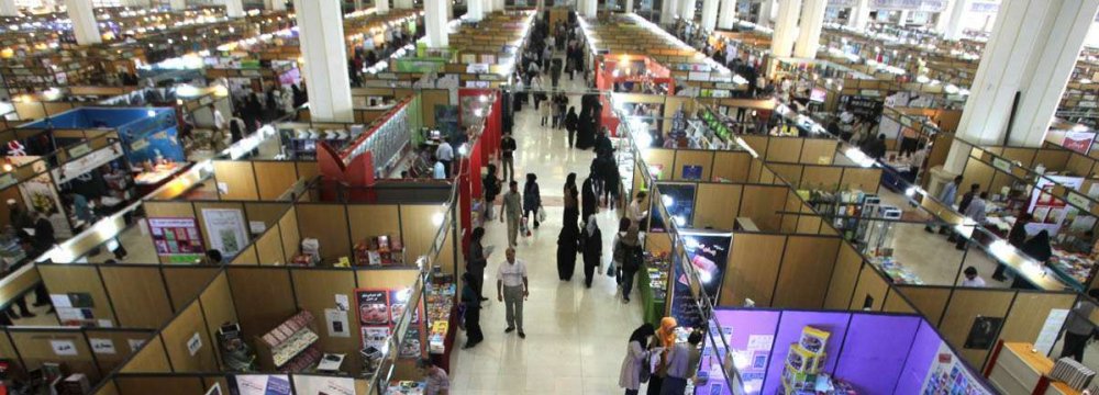 A view of last year’s edition of the book fair at Shahr-e-Aftab in southern Tehran 
