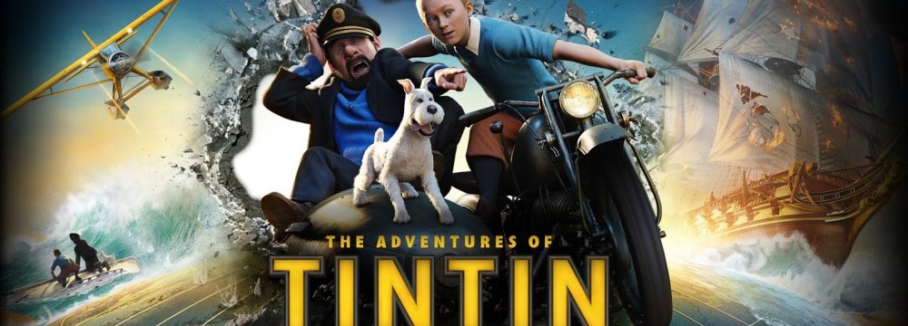 A poster of ‘The Adventures of Tintin: The Secret of the Unicorn’ 