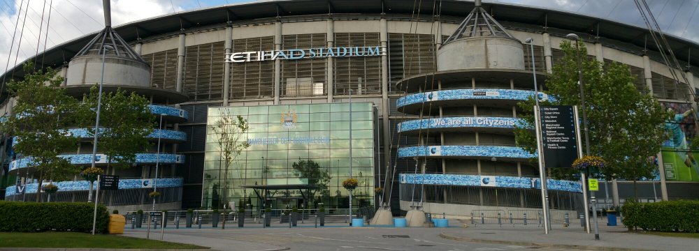 Etihad Stadium in Manchester, home to Manchester City club
