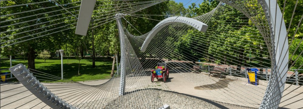 ‘Installation #5’ by CAAT Studio in the middle of  Mellat Park in north Tehran