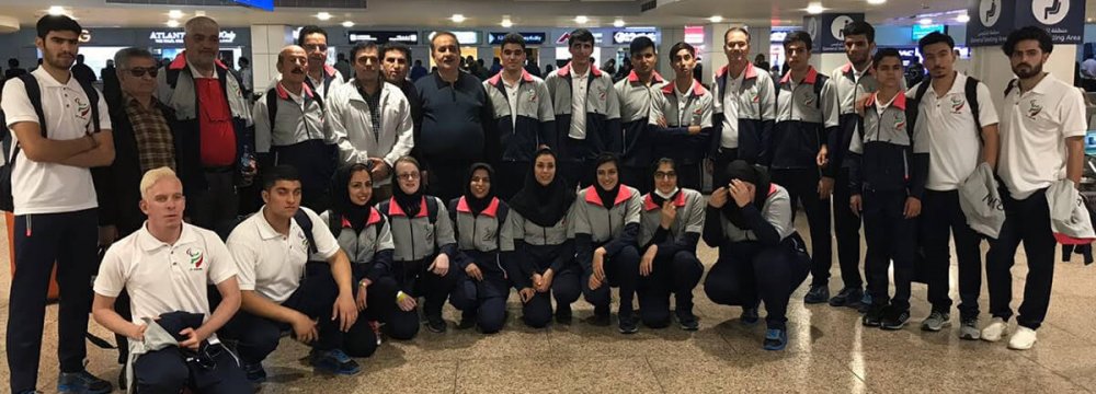Some participants from Iran at the para games in Dubai.