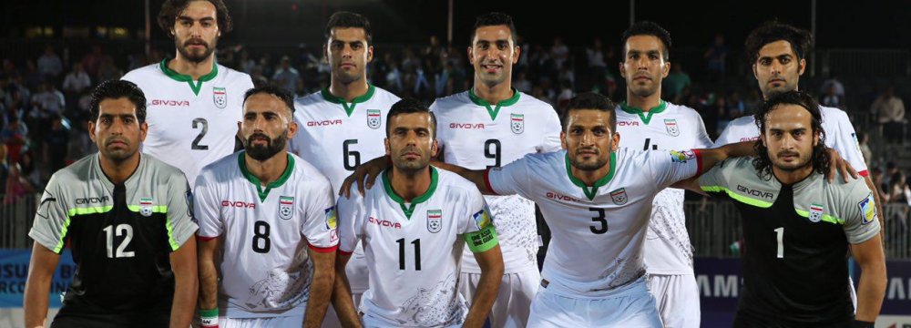Iran beach soccer team