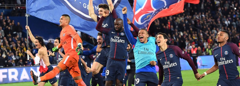 PSG Thrashes Monaco to Win Ligue 1 Title