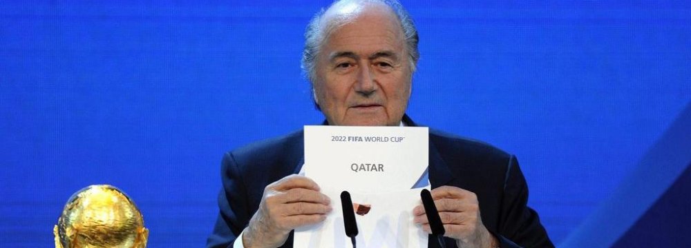 Sepp Blatter, President of the FIFA from 1998 to 2015, announced Qatar as the World Cup host in 2010.