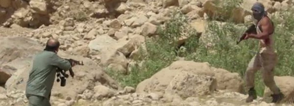 Ranger engaged in a scuffle with an armed poacher in Khaeez protected area, Kohgiluyeh-Boyerahmad Province.