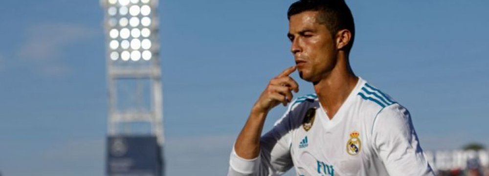 Cristiano Ronaldo scored his first league goal of the season in the win over Getafe.