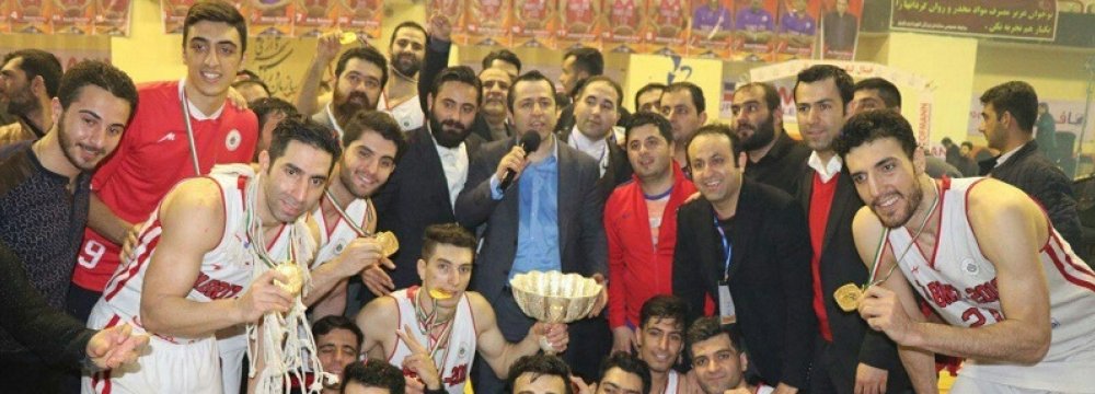 Tabriz Municipality basketball team won the title for national basketball league in February. 