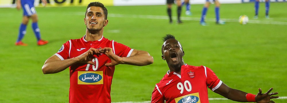 Persepolis was the only Iranian club starting the tournament by winning its first match, beating Nasaf Qarshi  of Uzbekistan 3-0 at Azadi Stadium in Tehran with two goals by Ali Alipour (L) and one by Godwin Mensha.
