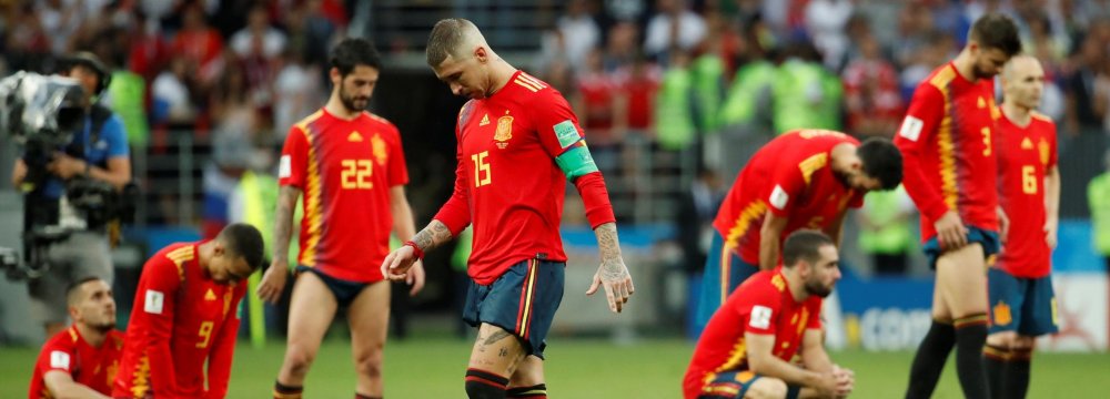 Spain team plunged into sorrow after the loss.