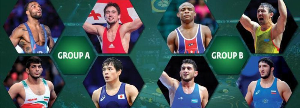 Three Giants and Iran in Wrestling World Cup Pool A 