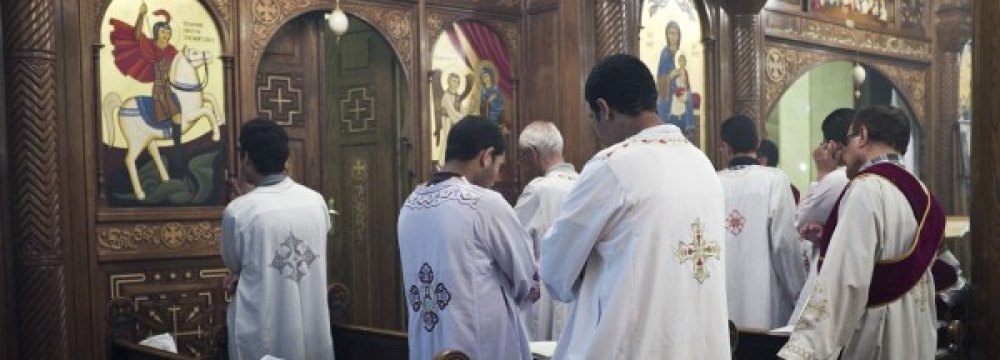 Egypt Copts Ready for Easter Mass 