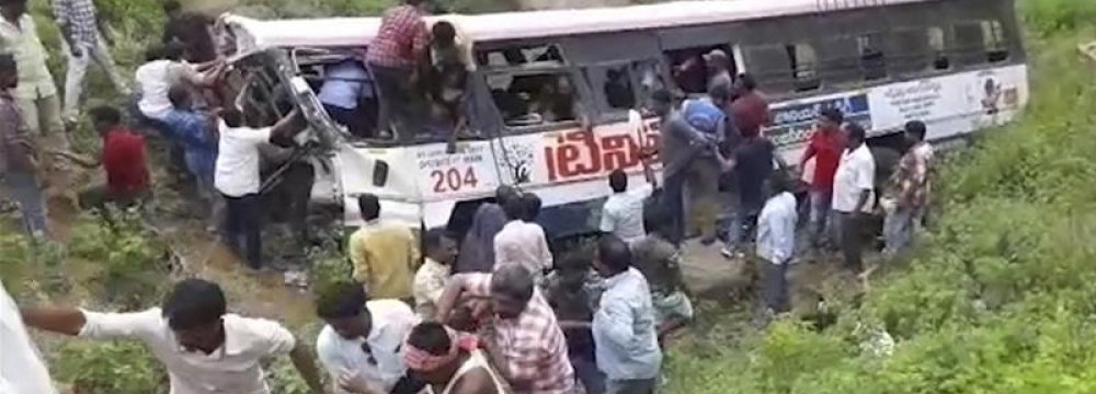 Bus Crash Kills Dozens in India