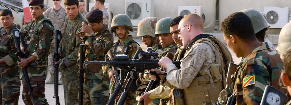 About 5,200 US troops are currently based in Iraq.