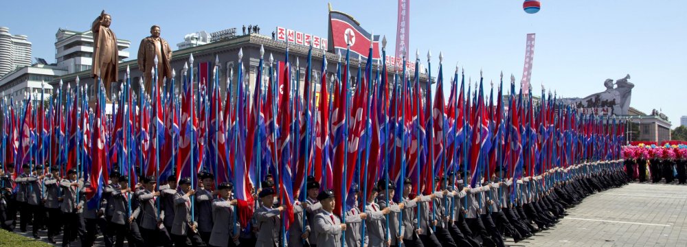 A parade for the 70th anniversary of North Korea’s founding day in Pyongyang, North Korea, on September 9