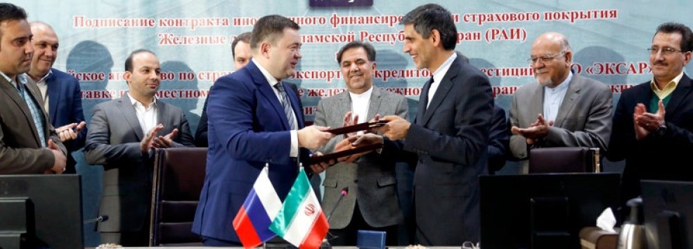 Iran, Russia Sign Deal to Finance €3b for Joint Rolling Stock Production  