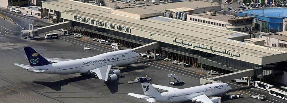 The busiest Iranian airport, Tehran’s International Mehrabad Airport, handles 400 daily flights on average.