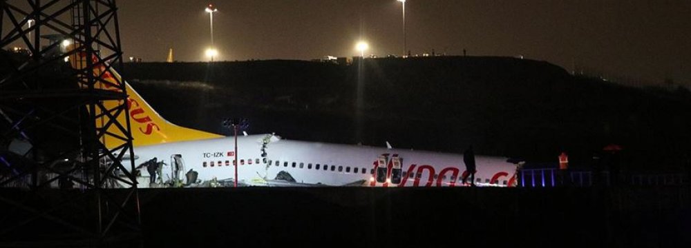 Landing Turkish Airliner Shatters Into 3 Pieces  - Photo: Anadulu