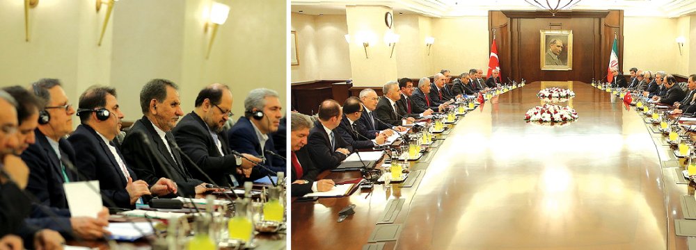 A delegation headed by First Vice President Eshaq Jahangiri was in Ankara on Thursday and reached several deals.