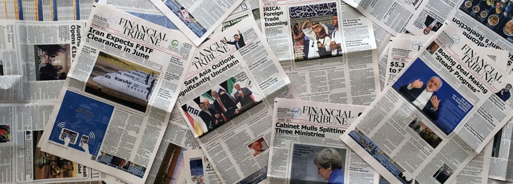 Financial Tribune Tops Iranian English-Language Newspapers 