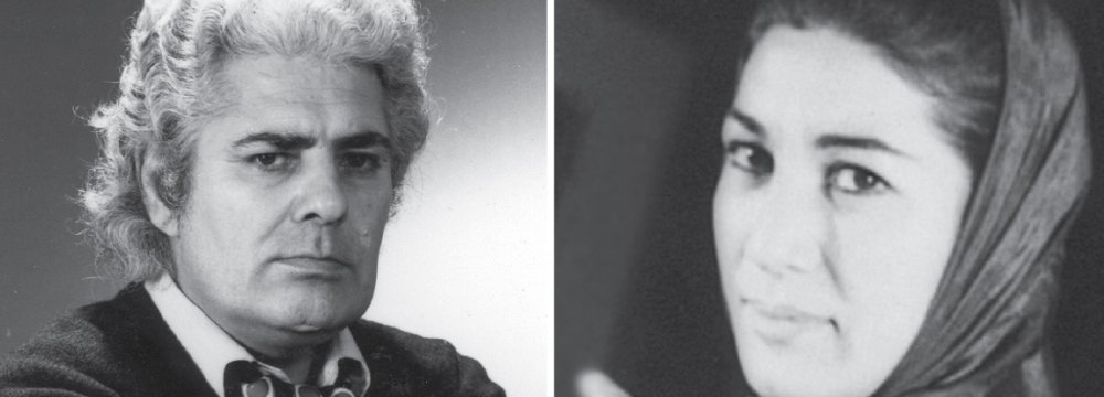 Ahmad Shamlou (L) and Forough Farrokhzad are among the acclaimed figures in ideological  and non-ideological poems respectively.  