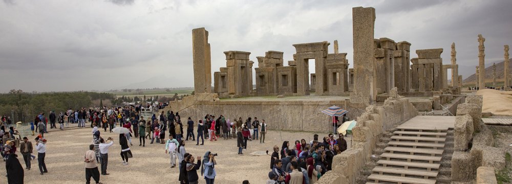 Historical and cultural sites, such as the ruins of Persepolis (Above), were visited by millions of people during the holidays.