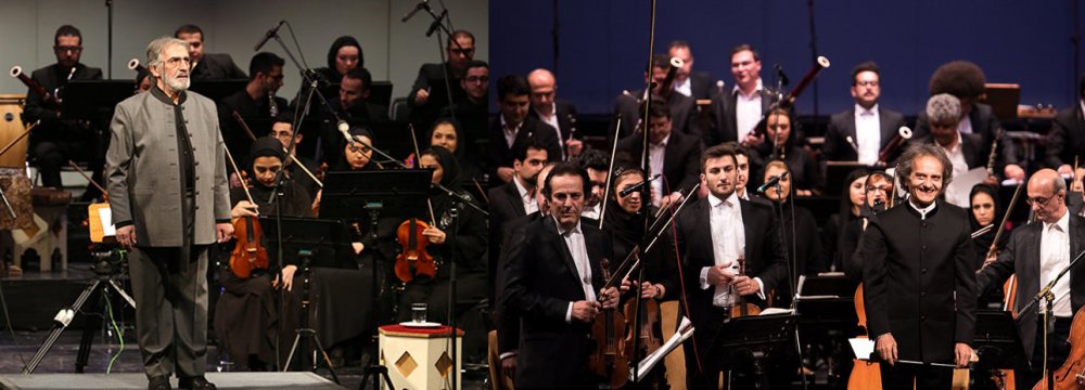 Iran’s National Orchestra conducted by Fereydoun Shahbazian (L), and Tehran Symphony Orchestra by Shahrdad Rouhani are among participating ensembles 