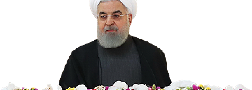 Rouhani Meets Foreign Envoys on Revolution Anniversary 