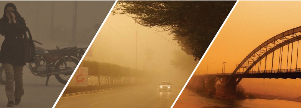 Khuzestan is frequently hit by intense dust storms that cripple the province.