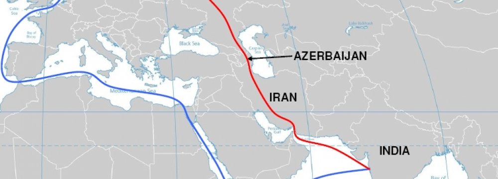 Tehran and Baku have agreed to connect their railroads as part of the North-South Transportation Corridor.