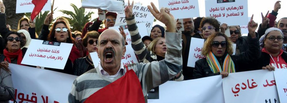 Protests in Tunisia Over Return of Militants