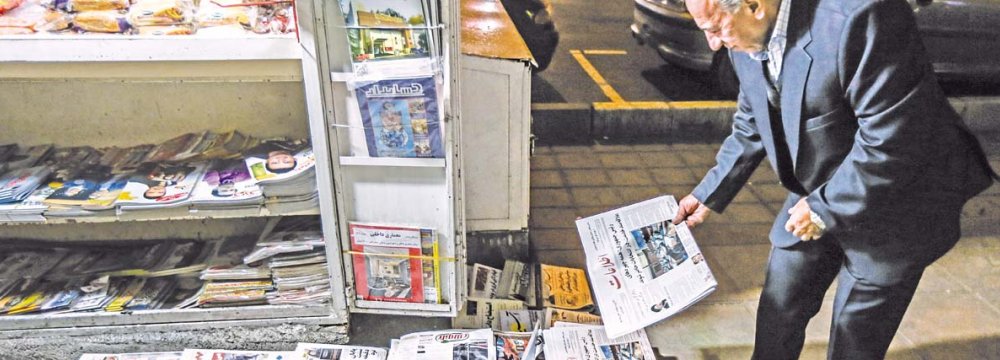Newspapers come in last in terms of readership. 