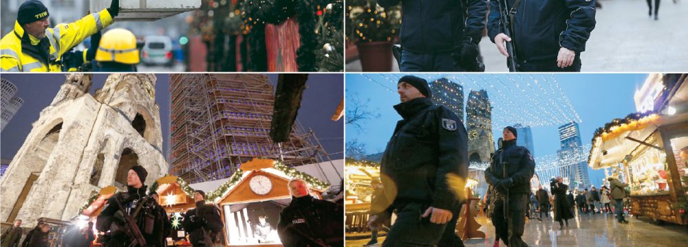 Cities across the world are on high alert after four suspected terror attacks in just 24 hours, with armed police guarding Christmas markets and shopping centers.