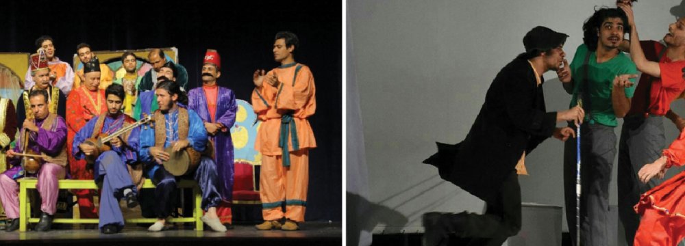 ‘Kal Enayat’ (L) and ‘Puppets Fall in Love,’ two of the selected plays, at earlier shows