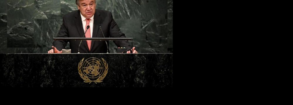 New UN Chief Calls on World to Unite for Peace