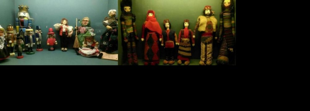 Dolls of various nationalities displayed at the museum.