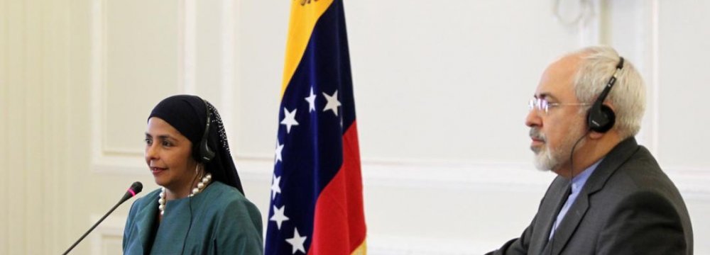 Zarif Underlines Common Stances With Venezuela