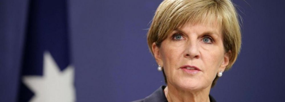 Australian FM to Discuss Missiles, Rights With Zarif  