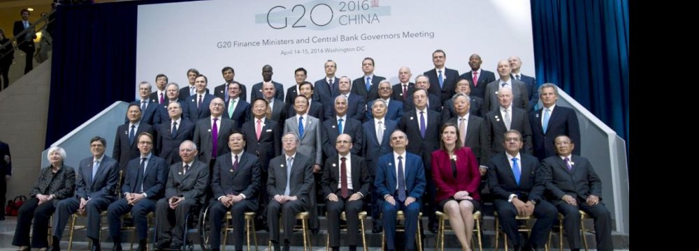 G-20 Nations Worried by ‘Uneven’ Global Growth