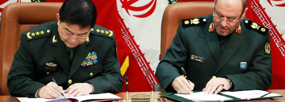 Iran, China Sign Defense Deal