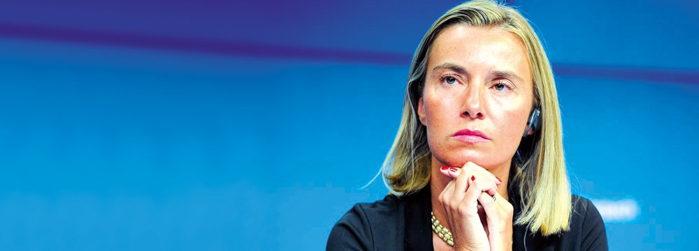 EU foreign policy chief, Federica Mogherini 