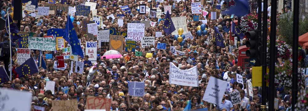 Thousands Protest Against Brexit Vote in London