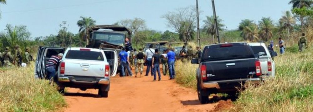 Rebels Kill  8 Soldiers  in Paraguay