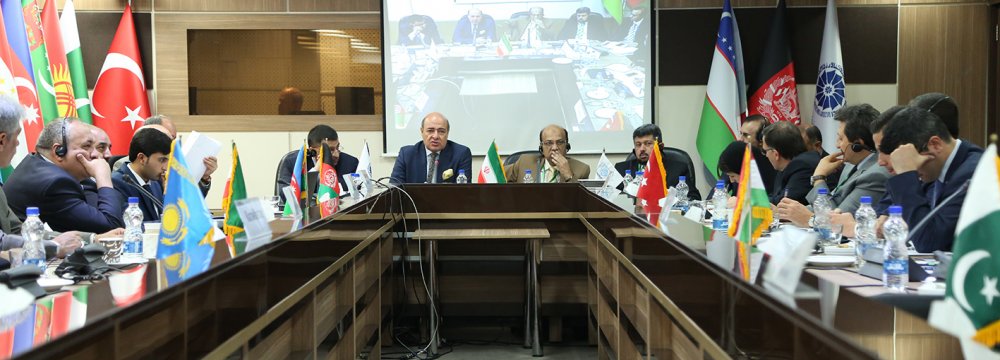 The second day of the 21st meeting of executive committees for ECO Chamber of Commerce and Industries in Tehran August 15. (Photo: Bahareh Taqiabadi)