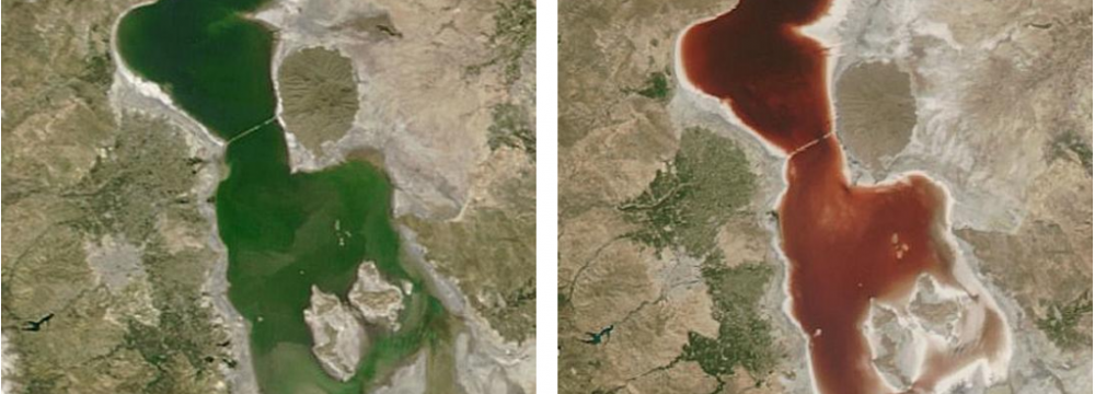 Urmia Lake’s Red Color a Sign of Recovery