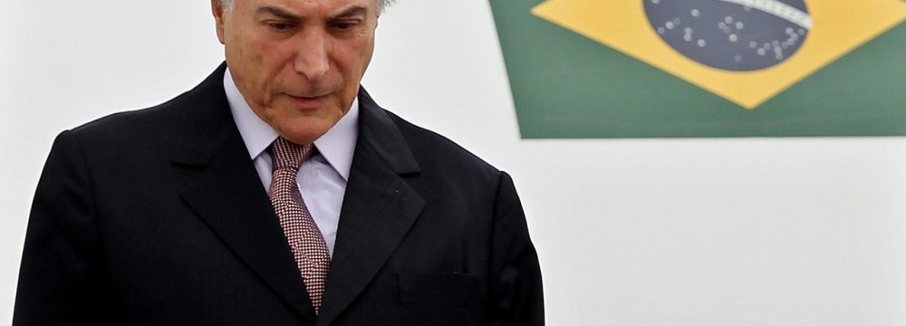 Crisis-Hit Brazil and Temer’s Task