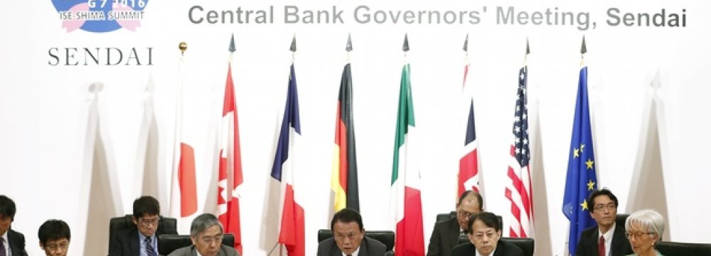 G7 Says Global Growth Under Threat