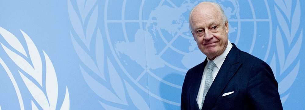  UN’s special envoy to Syria, Staffan de Mistura